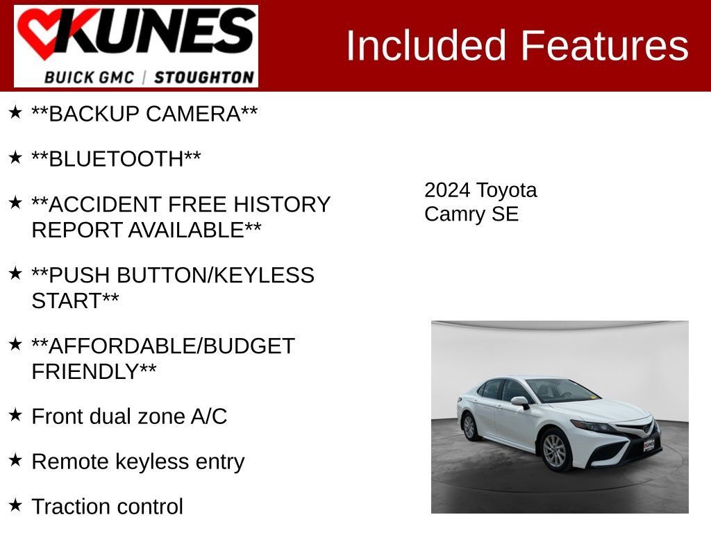Used 2024 Toyota Camry SE FWD image 2