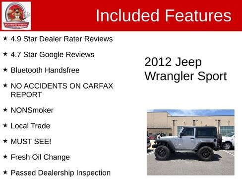 Used 2012 Jeep Wrangler Sport AWD/4WD image 5