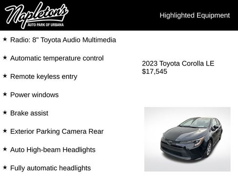 Used 2023 Toyota Corolla LE image 3