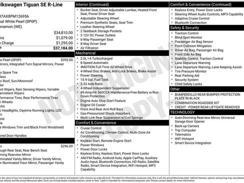 Used 2023 Volkswagen Tiguan SE R-Line AWD/4WD image 3