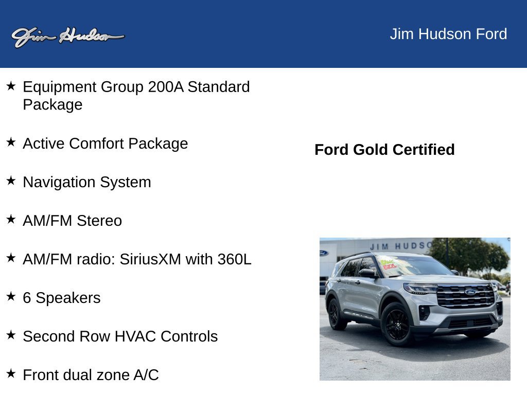 Certified 2025 Ford Explorer Active w/ Active Comfort Package RWD image 12