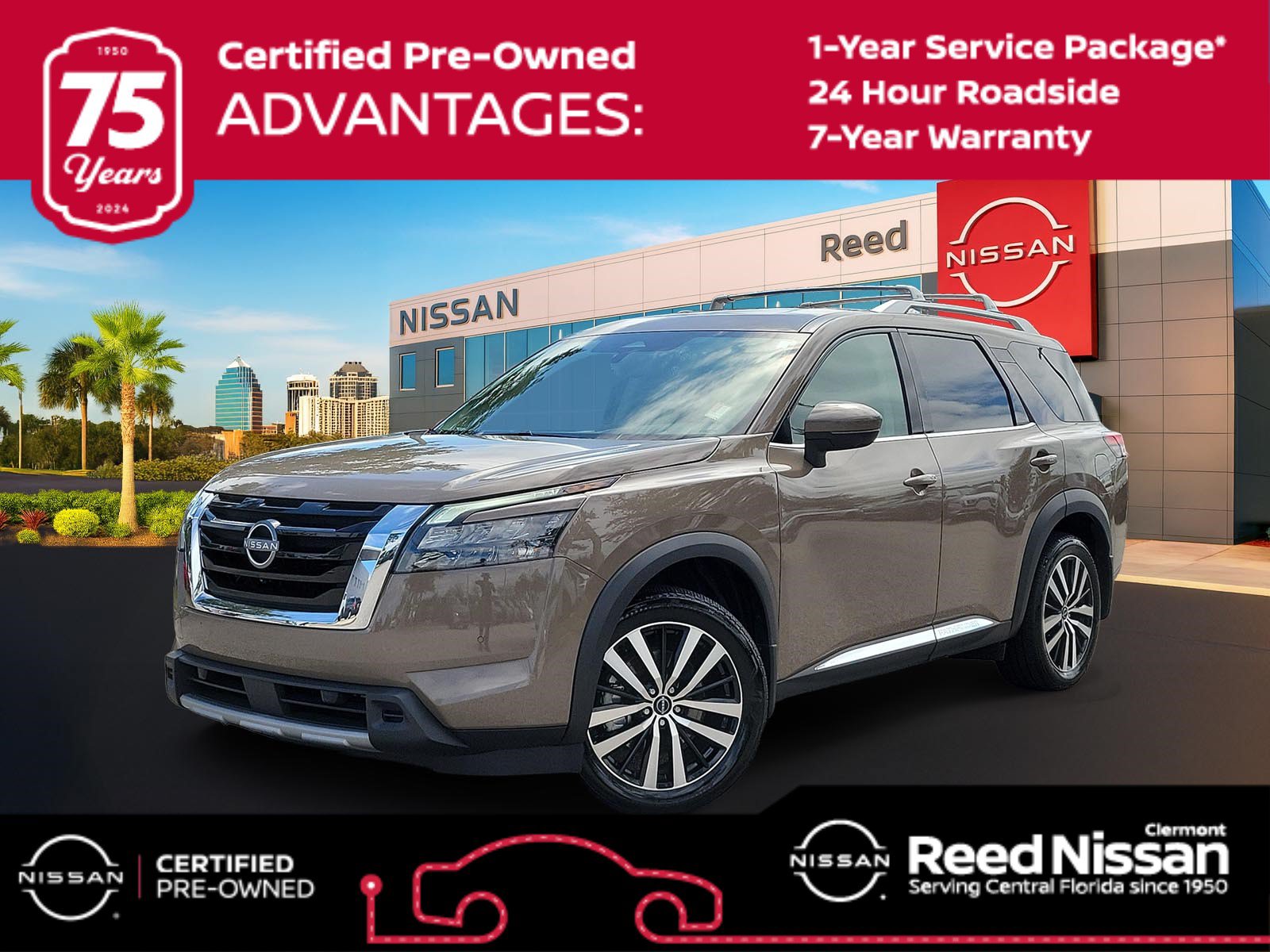 Certified 2025 Nissan Pathfinder Platinum w/ Cargo Package FWD image 1
