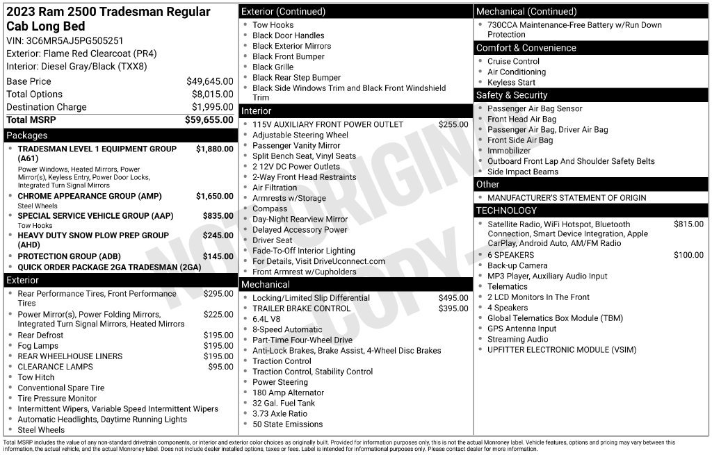 Certified 2023 RAM 2500 Tradesman AWD/4WD image 4