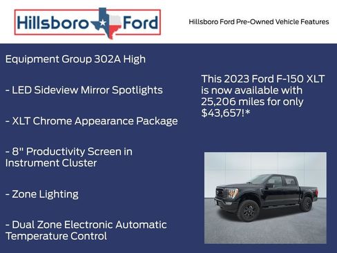 Used 2023 Ford F150 XLT w/ Equipment Group 302A High AWD/4WD image 6