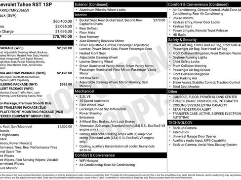 Used 2021 Chevrolet Tahoe RST w/ Luxury Package AWD/4WD image 2