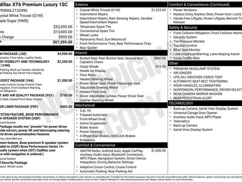 Used 2020 Cadillac XT6 Premium Luxury w/ Platinum Package image 4