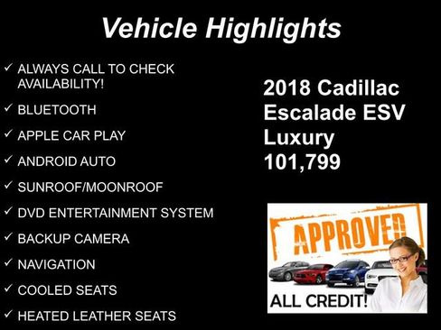 Used 2018 Cadillac Escalade ESV Luxury AWD/4WD image 9