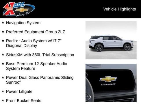 New 2026 Chevrolet Traverse High Country AWD/4WD image 3