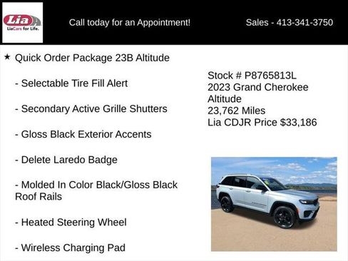 Certified 2023 Jeep Grand Cherokee Altitude AWD/4WD image 11