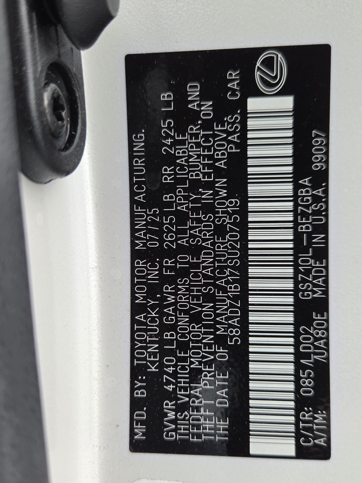 Used 2025 Lexus ES 350 w/ Premium Package FWD image 13