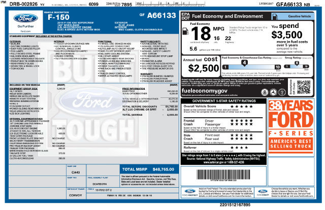 Used 2016 Ford F150 XLT w/ Equipment Group 302A Luxury AWD/4WD image 39