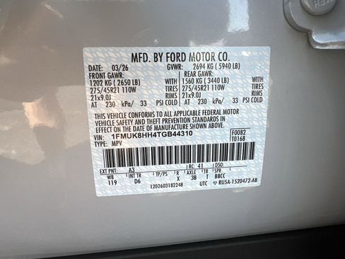 New 2026 Ford Explorer Platinum image 61