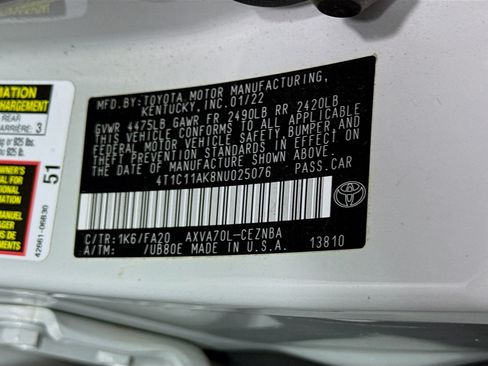 Used 2022 Toyota Camry LE FWD image 39