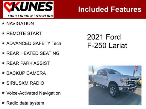 Used 2021 Ford F250 Lariat w/ Lariat Value Package image 2