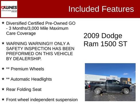 Used 2009 Dodge Ram 1500 Truck ST w/ ST Popular Equipment Group image 2
