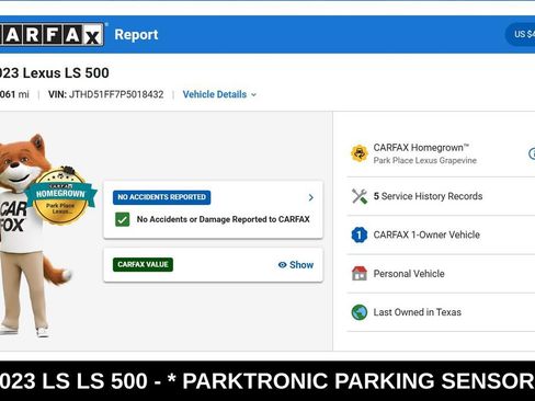 Used 2023 Lexus LS 500 w/ Interior Upgrade Package RWD image 9