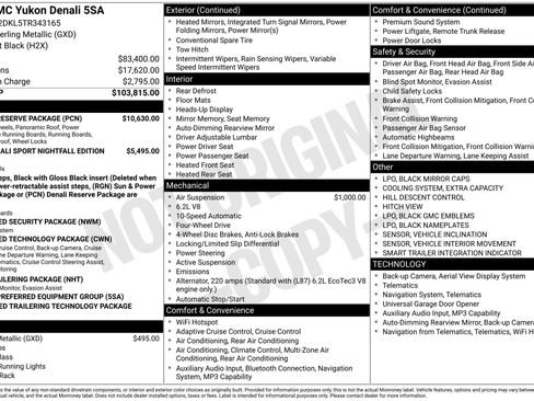New 2026 GMC Yukon Denali w/ Denali Reserve Package AWD/4WD image 52