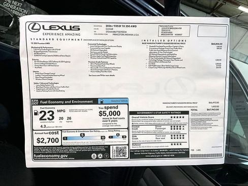 New 2026 Lexus TX 350 350 Premium image 13