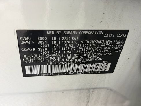 Used 2019 Subaru Ascent Touring AWD/4WD image 9