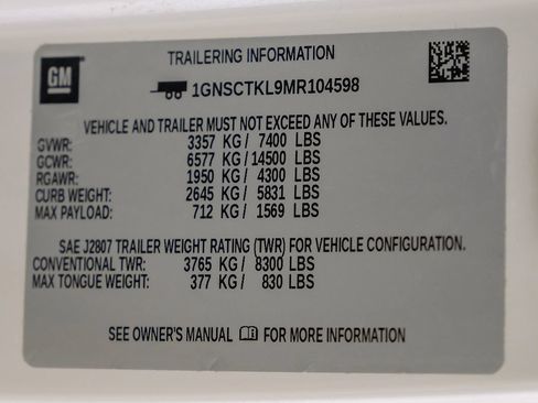Used 2021 Chevrolet Tahoe High Country w/ Premium Package RWD image 56