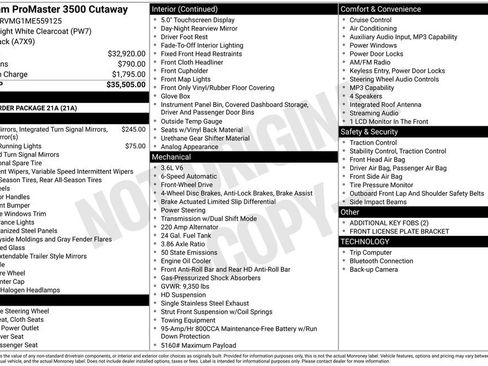 Used 2021 RAM ProMaster 3500 image 21