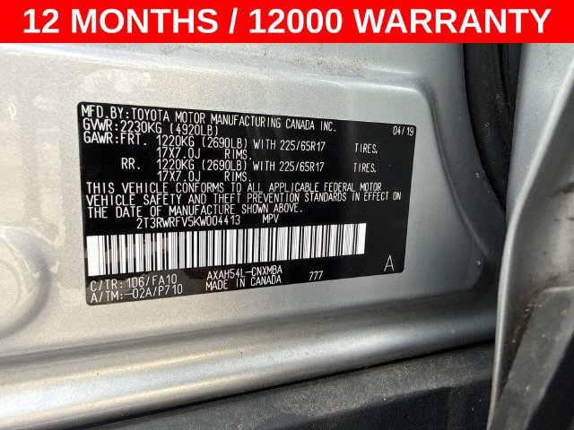 Used 2019 Toyota RAV4 XLE w/ Carpet Mat Package AWD/4WD image 27