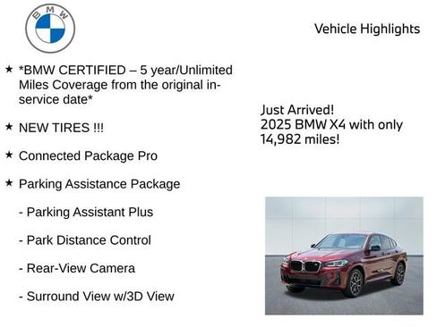 Certified 2025 BMW X4 M40i AWD/4WD image 10