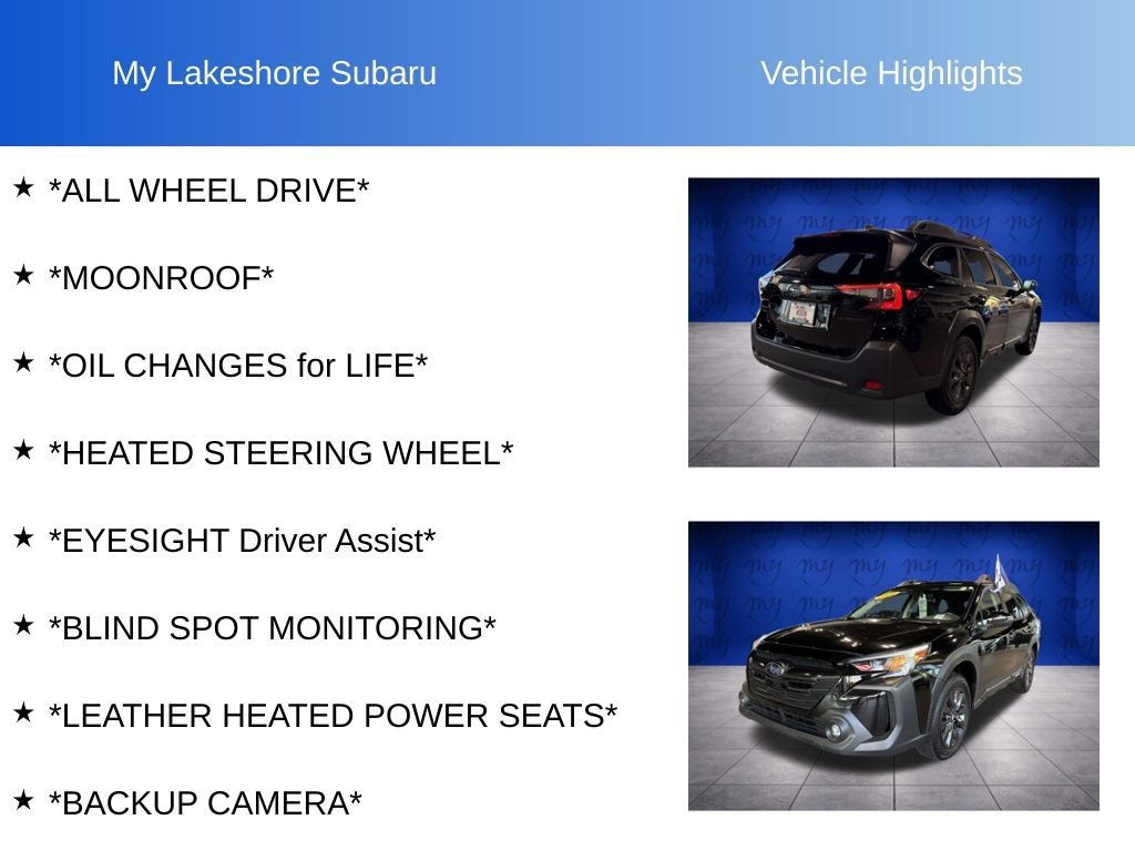 Certified 2025 Subaru Outback Onyx Edition AWD/4WD image 6