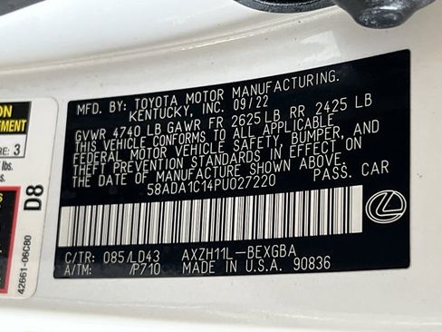 Certified 2023 Lexus ES 300h w/ Premium Package image 24