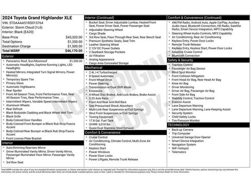 Used 2024 Toyota Grand Highlander XLE image 2