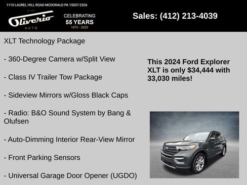 Used 2024 Ford Explorer XLT w/ Equipment Group 202A AWD/4WD image 10