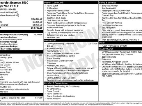 Used 2025 Chevrolet Express 3500 LT w/ LT Preferred Equipment Group RWD image 31