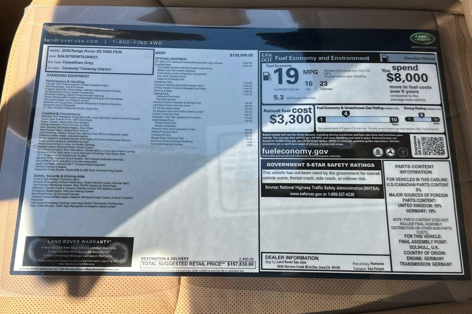 New 2026 Land Rover Range Rover SE AWD/4WD image 29