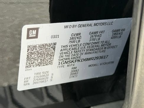 Certified 2021 Chevrolet Tahoe Z71 AWD/4WD image 24