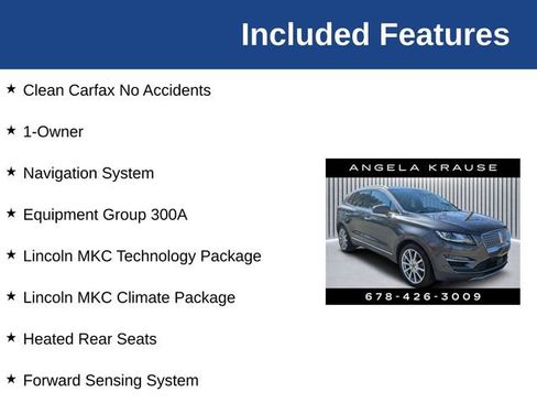Certified 2019 Lincoln MKC Reserve w/ MKC Technology Package FWD image 5