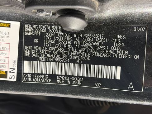 Used 2007 Toyota 4Runner Sport AWD/4WD image 9