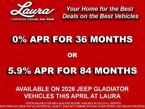 New 2026 Jeep Gladiator Rubicon w/ Steel Power Dome Hood Package image 4