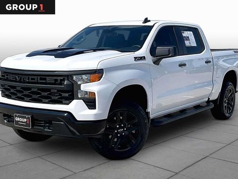 Certified 2024 Chevrolet Silverado 1500 Custom Trail Boss w/ Turbomax Blackout Package AWD/4WD image 1