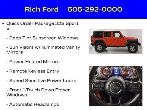 Used 2020 Jeep Wrangler Unlimited Sport S AWD/4WD image 94