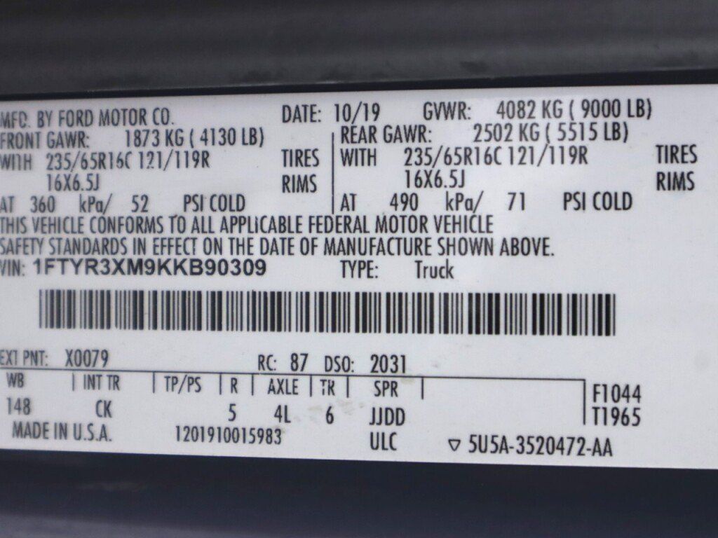 Used 2019 Ford Transit 250 148 High Roof Extended RWD image 37