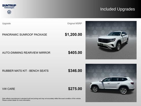 Used 2023 Volkswagen Atlas SE w/ Panoramic Sunroof Package AWD/4WD image 2