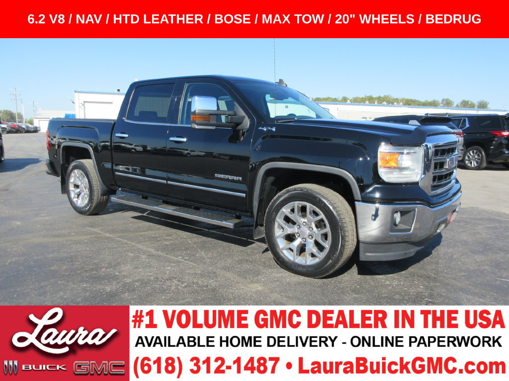 Used 2015 GMC Sierra 1500 SLT w/ SLT Crew Cab Value Package AWD/4WD image 1