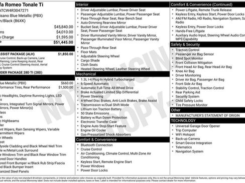 Used 2024 Alfa Romeo Tonale Ti w/ Active Assist Package image 41