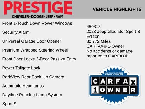 Used 2023 Jeep Gladiator Sport image 10