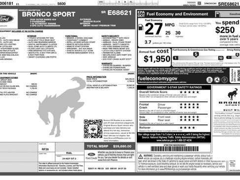 Used 2025 Ford Bronco Sport Outer Banks w/ Outer Banks Tech Package+ AWD/4WD image 56