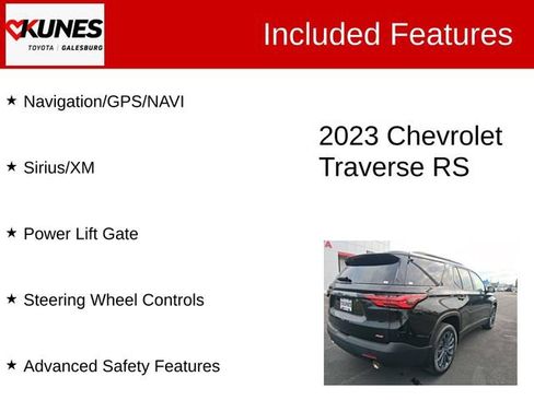 Used 2023 Chevrolet Traverse RS w/ LPO, Floor Liner Package AWD/4WD image 3