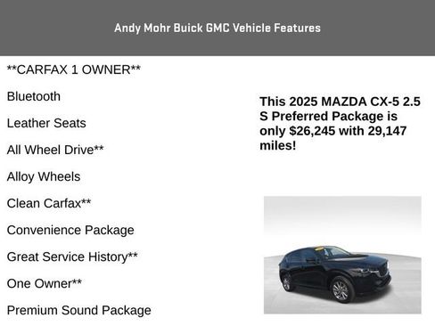 Used 2025 MAZDA CX-5 AWD 2.5 S w/ Preferred Package image 4