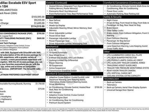 Used 2021 Cadillac Escalade ESV Sport Platinum RWD image 9