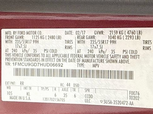 Used 2017 Ford Escape SE w/ Equipment Group 201A AWD/4WD image 33