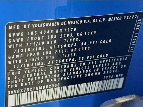 Used 2022 Volkswagen Taos SE FWD image 12